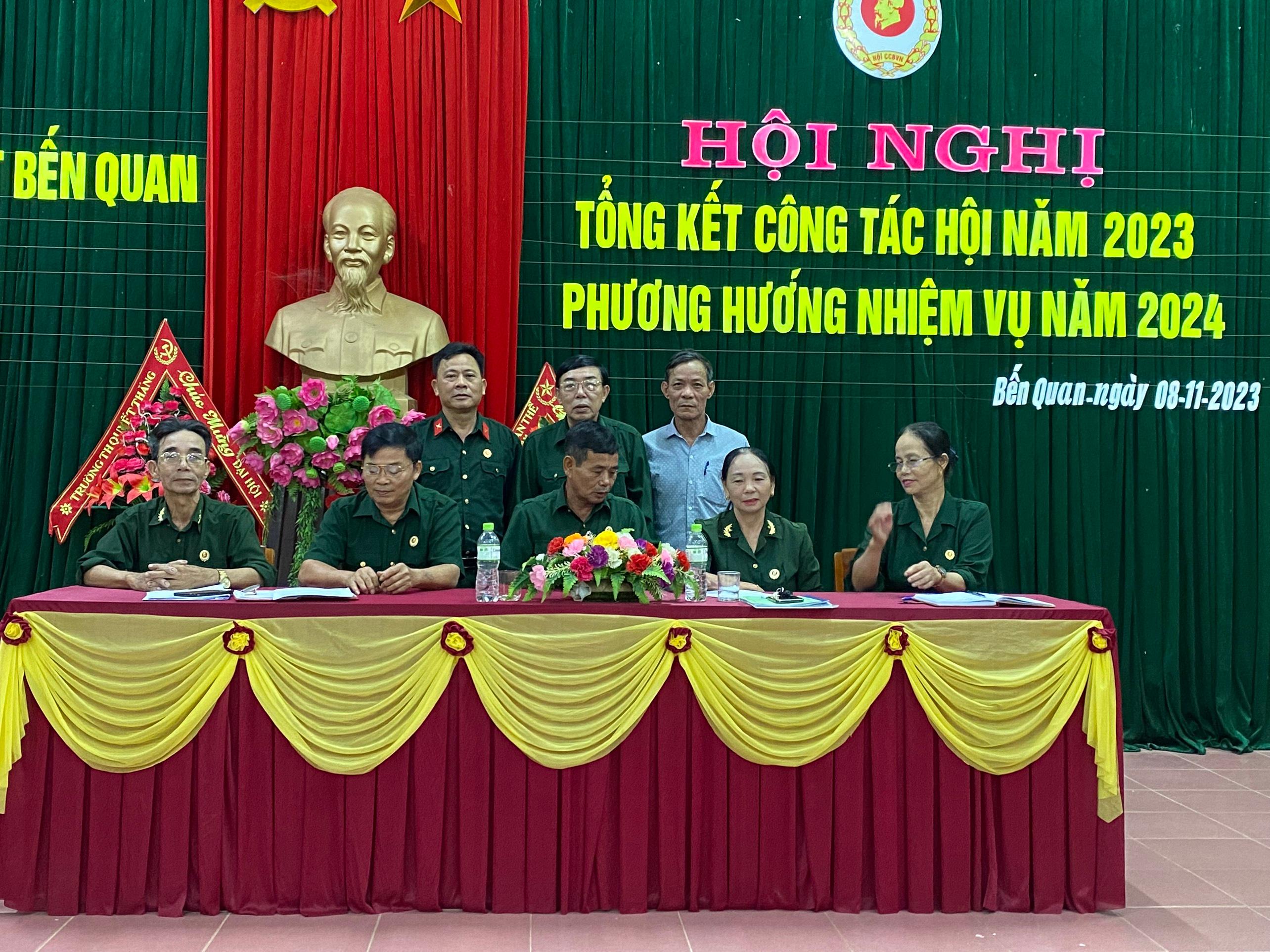 Hội Cựu chiến binh TT BẾN QUAN: Tổ chức Hội nghị tổng kết công tác Hội năm 2023.